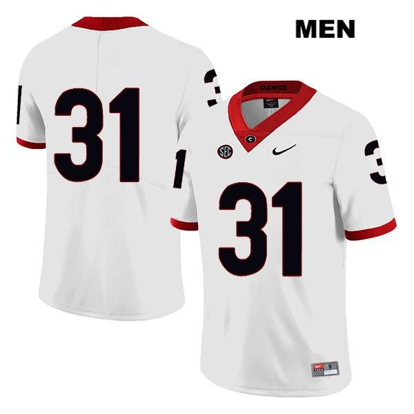 Georgia Bulldogs Men's Reid Tulowitzky #31 NCAA No Name Legend Authentic White Nike Stitched College Football Jersey VPZ3056YY